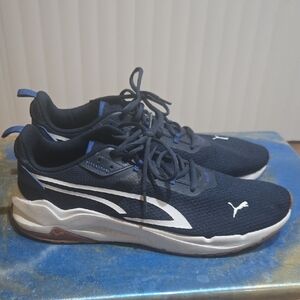 Puma Dark Blue Athletic Shoes, Gum Soles